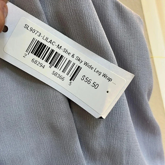 She + Sky Wide Leg Wrap Jumpsuit - Picture 4 of 7